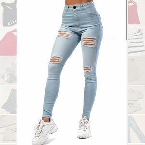 FITJEANS 4-hole Ripped High Waist Jeans